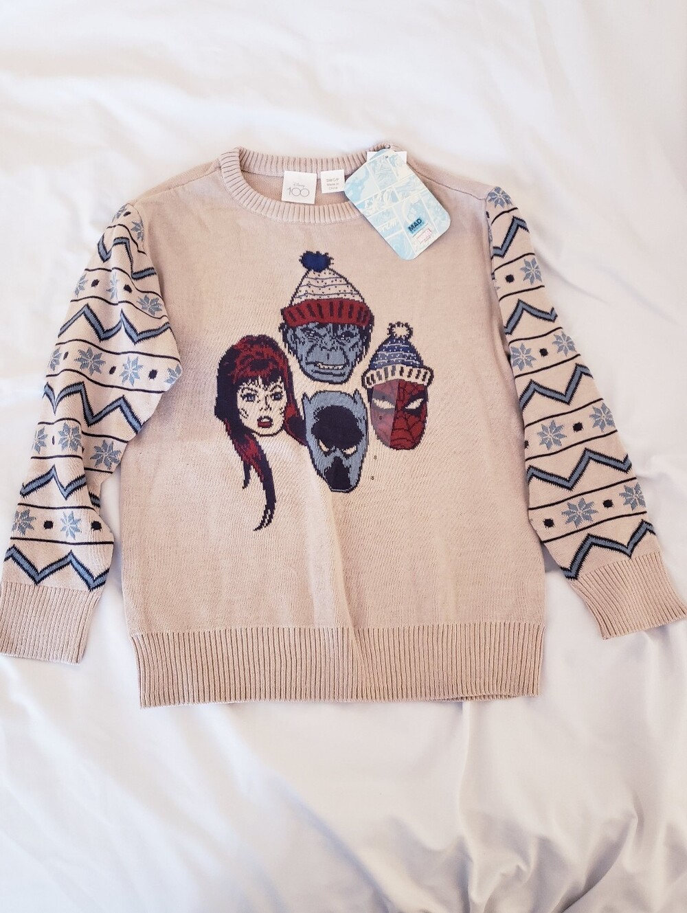Boys Small Marvel Christmas Sweater